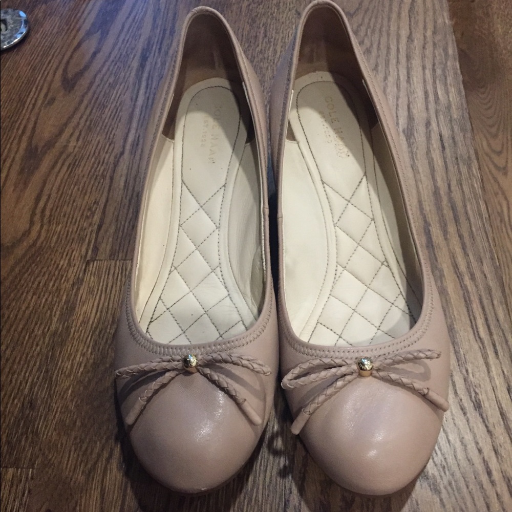 Cole Hahn leather wedges